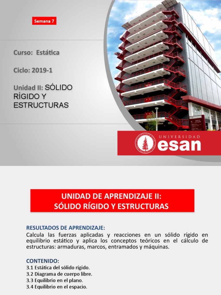 Estatica S09 Sólido-Rígido Clase-01 | PDF | Ciencia y matemáticas