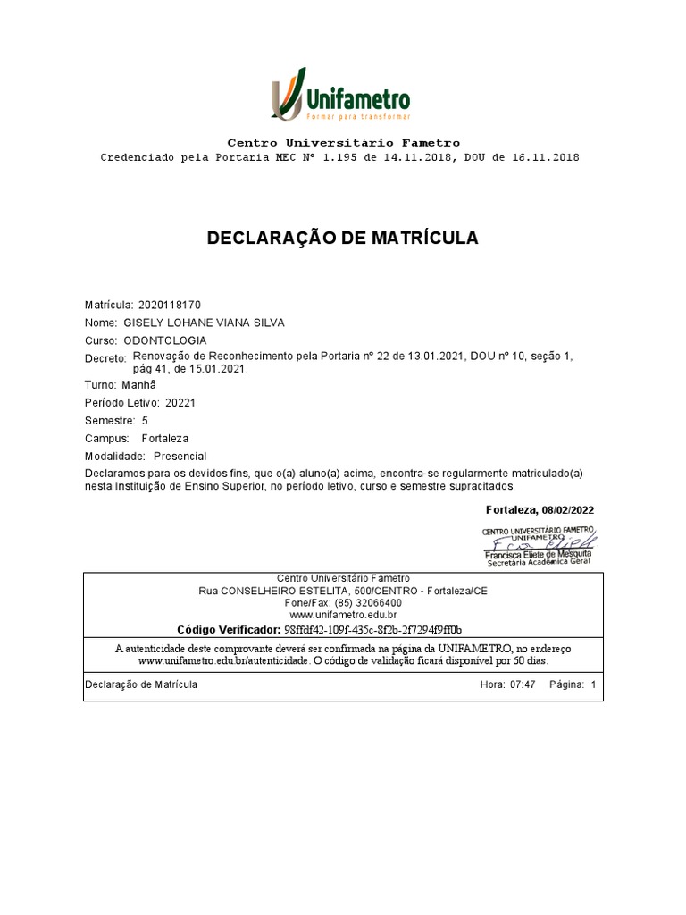 Edital Vestibular Femaf 2020.2 - Direito, PDF, Brasil