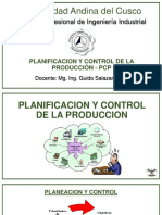 Planificación y control de producción en la Universidad Andina del Cusco