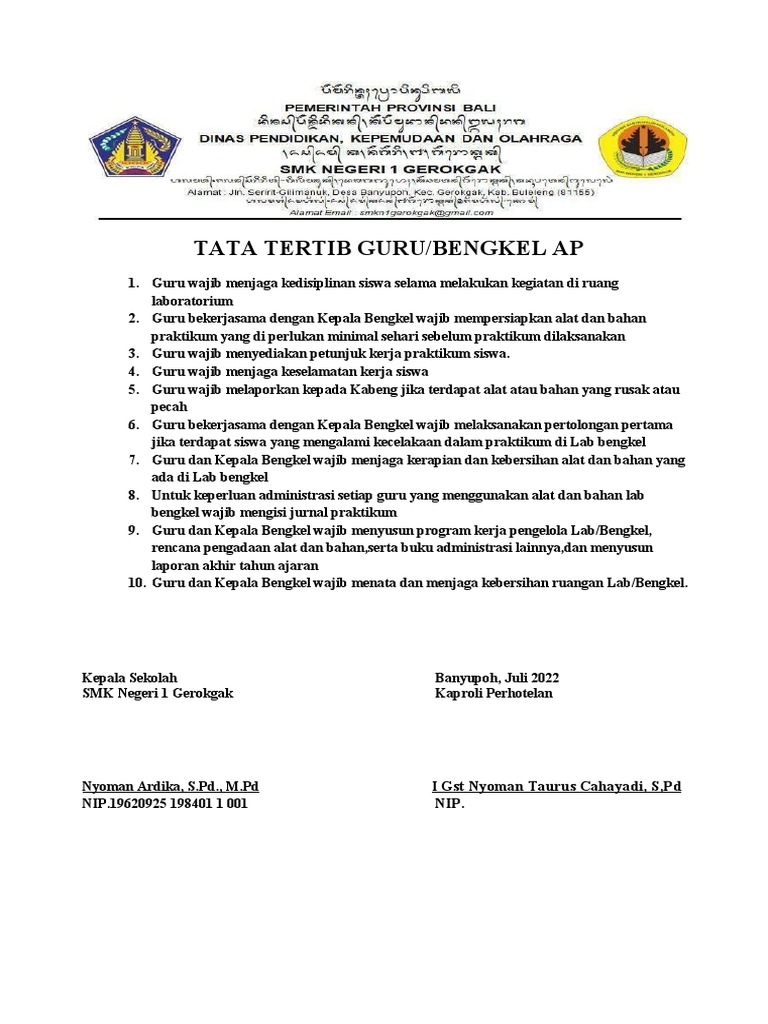 Tata Tertib Lab Ap PDF