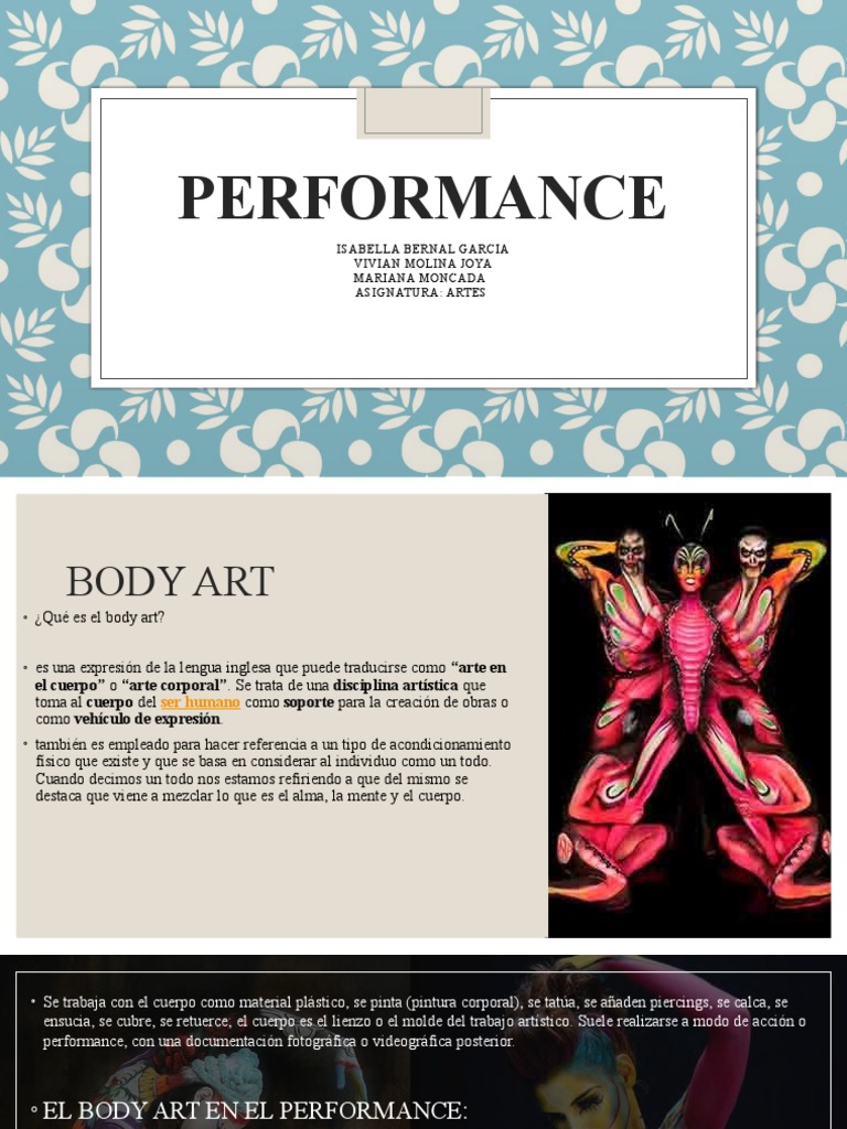 Body Art y Performance Artístico | PDF | Arte Corporal | Arte de ...