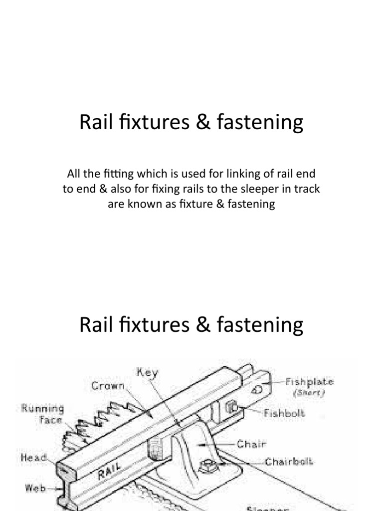 Railway Fixtures and Fastenings Overview | PDF
