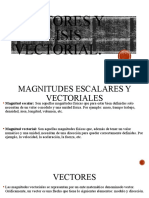 Análisis vectorial: magnitudes escalares y vectoriales, sumas y componentes de vectores