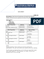HMW 700 High Density Polyethylene Data Sheet