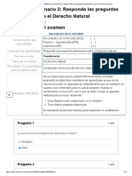 Examen - (AAB01) Cuestionario 2 - Responde Las Preguntas Planteadas Sobre El Derecho Natural PDF