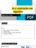 Dilatação e Contração em Líquidos