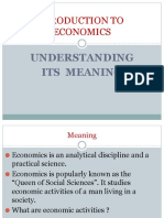 Itroduction To Economics