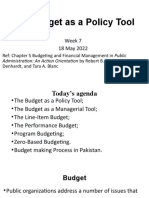 Budget As A Policy Tool (16may-22may)