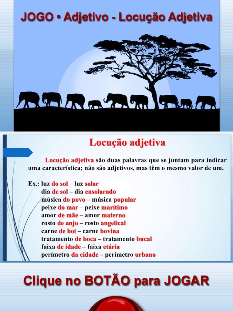 Jogo de Locução Adjetiva | PDF