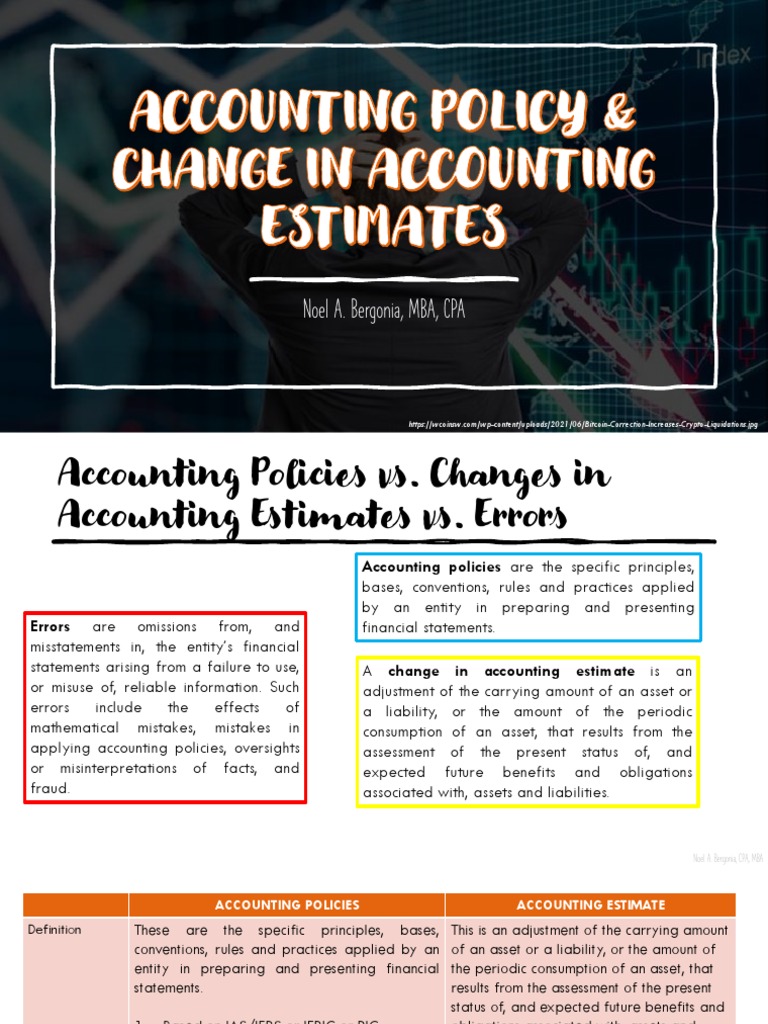 Accounting Policies vs. Estimates Explained | PDF | Depreciation ...