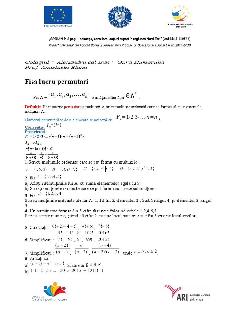 Fisa Permutari | PDF