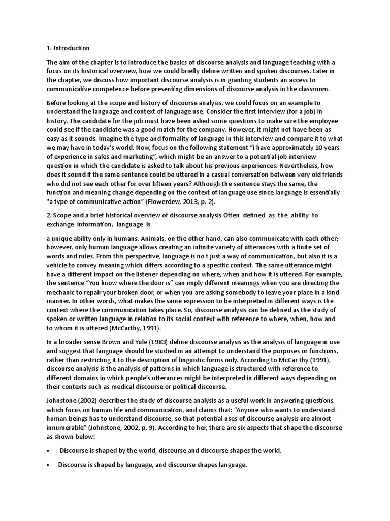 Discourse Analysis in Language Teaching | PDF | Social Science ...