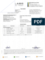 Test Report of Lichen Bases Protein Powder PDF