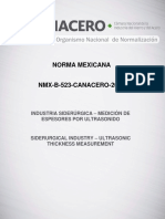 NMX-B-523-CANACERO-2019-1 Medición de Espesores Por UT PDF