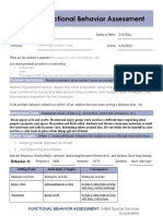 Functional Behavior Assessment: Problem Behaviors