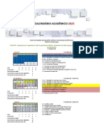 Calendário acadêmico 2023 IFSP Votuporanga