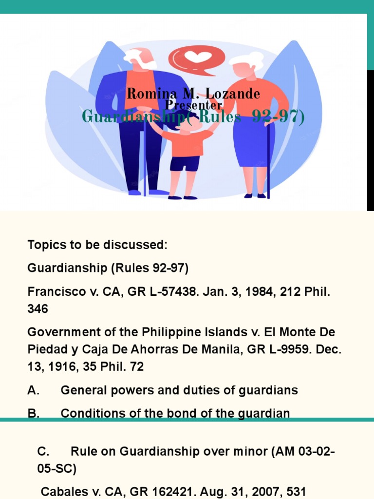 Guardianship Rules 92-97 Overview | PDF | Legal Guardian | Lawsuit