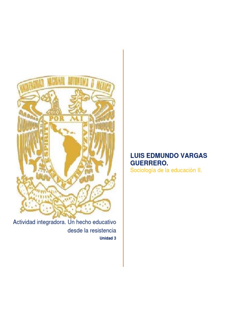 Act Integradora Unidad 3 Pdf Pdf Ciencias Sociales Ciencia Y