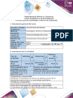 Pre-Tarea 1 - Reconocimiento y Pre-Saberes