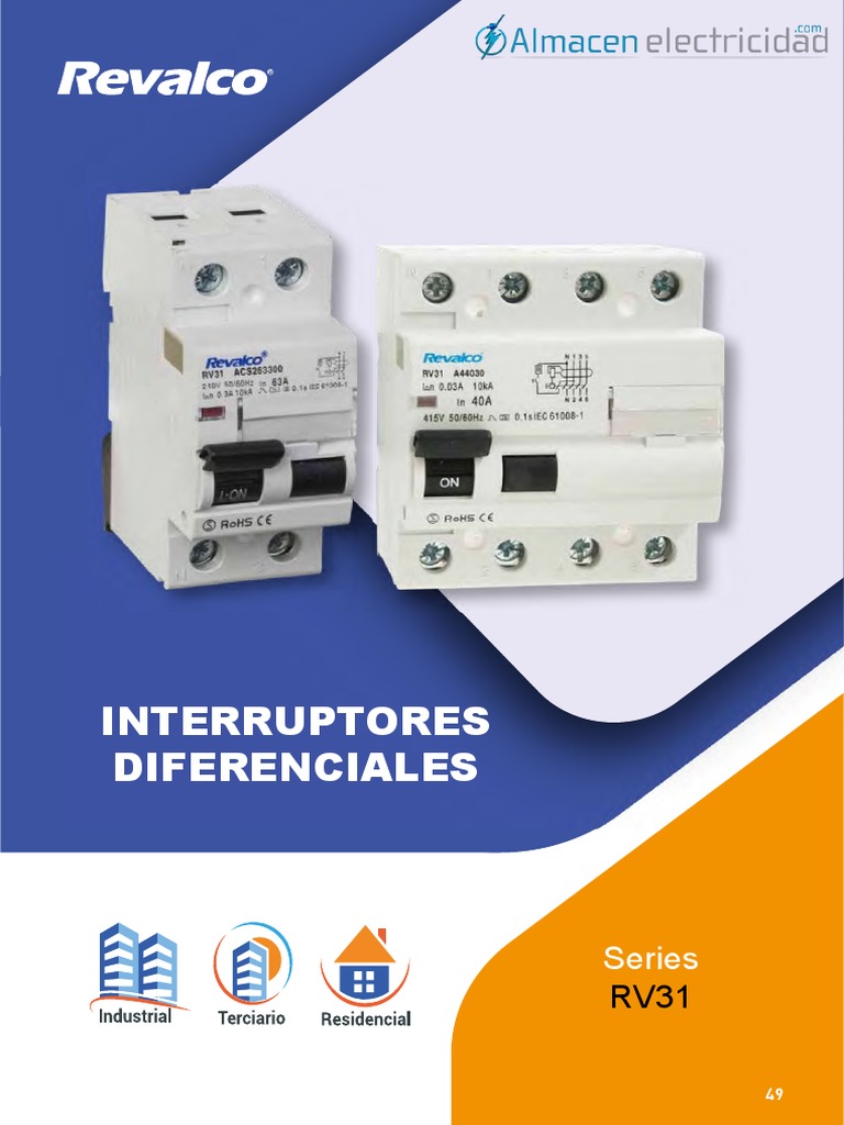 Interruptores Diferenciales RV31 de Revalco | PDF | Resistor ...