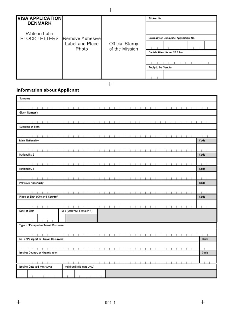 Ghana Embassy Denmark Visa Application Form