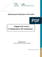 Chapitre 1 - Support - Matière Et Classes Des Matériaux PDF