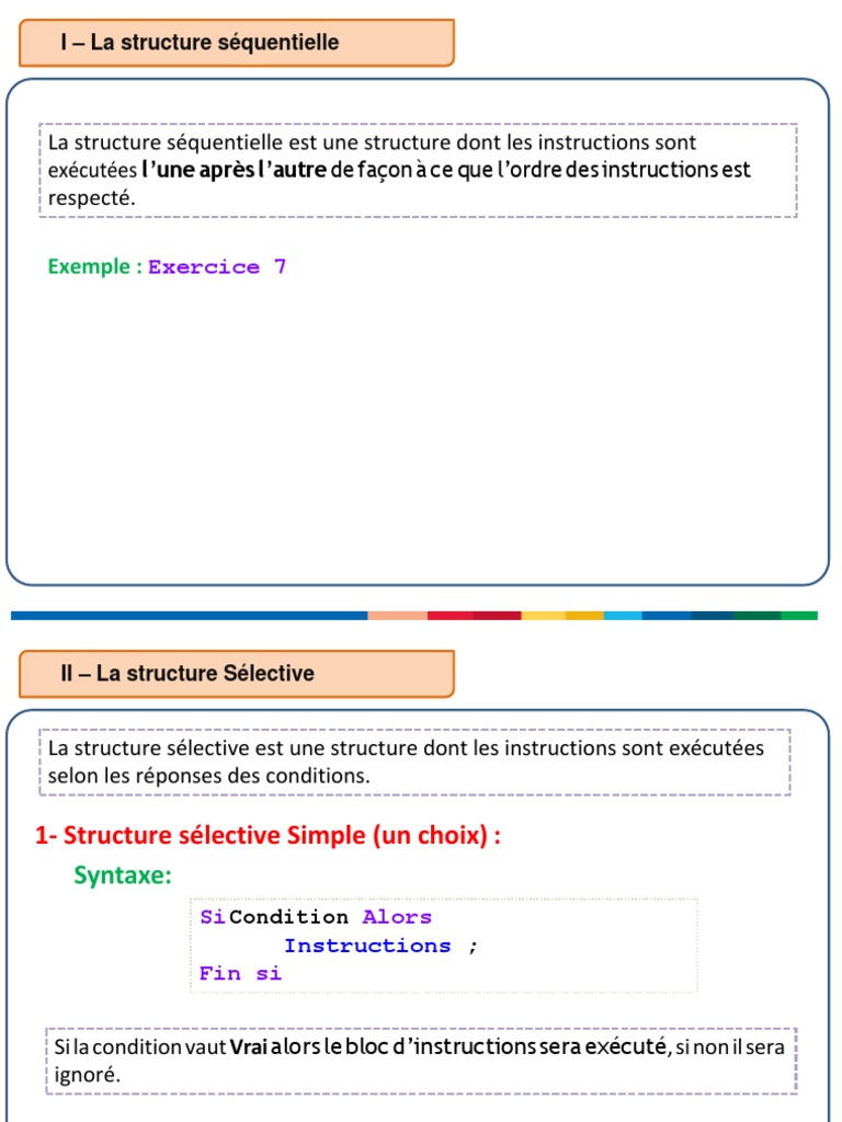 Structures Séquentielles et Sélectives | PDF