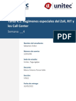 Regímenes especiales ZOLI, RIT y Call Centers
