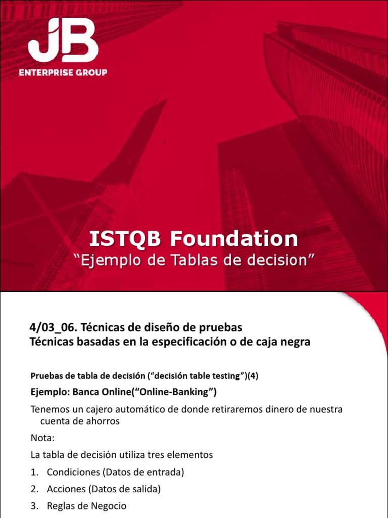 ISTQB - Ejemplo de Tabla de Decision - IMG | PDF | Informática ...
