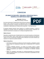 Convocatoria Diplomado en Educación y Resiliencia