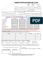 Formulaire Demande Daffiliation Club V7 PDF