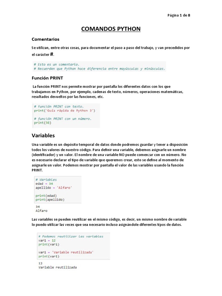 Comandos Python | PDF