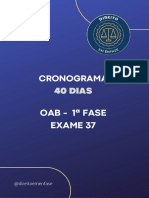 Cronograma OAB 1a Fase 40 dias