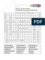 Cari Kata Sains Tahun 6 - Interaksi Hidupan