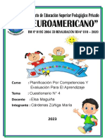 CUESTIONARIO #4 Planificación PDF