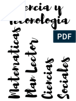 Plan Lector Matematicas Ciencias Sociales Ciencia y Teconologia PDF