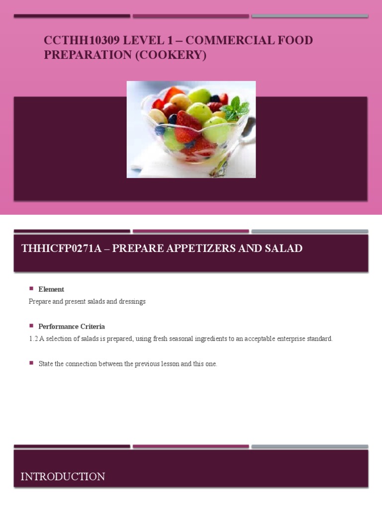 Salad Powerpoint Pdf Salad Cooking