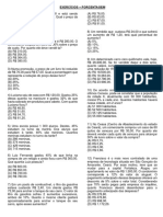 Exercícios Complementares Porcentagem PDF