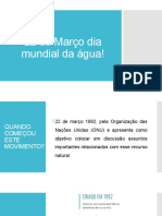 22 de Março Dia Mundial Da Água!