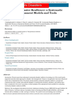 Community Disaster Resilience - A Systematic Review On Assessment Models and Tools - PLOS Currents Disasters PDF