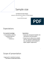 Sample Size - Dr. Mohamad Adam Bujang PDF