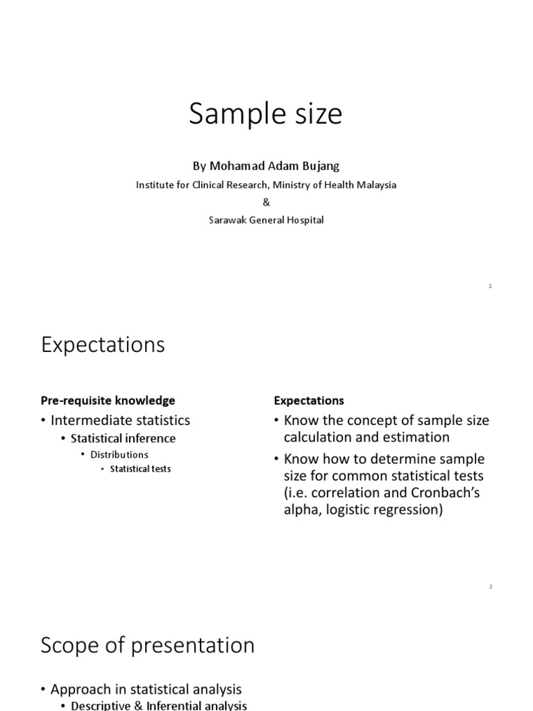 Sample size_Dr. Mohamad Adam Bujang.pdf | PDF