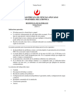 Trabajo Parcial 2023-1 - Resistencia de Materiales