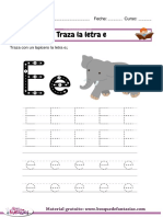 Ejercicios de Palabras Con La Letra e PDF