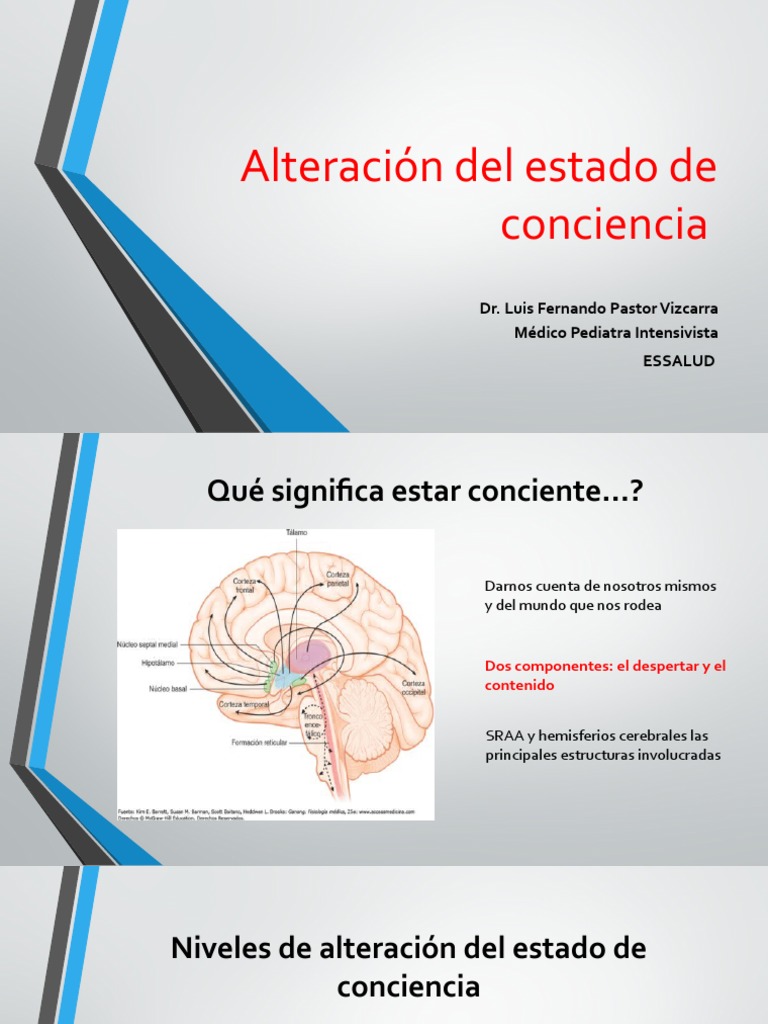 Alteración Del Estado de Conciencia | PDF | Coma | Sistema nervioso