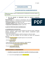 Oracin Compuesta Subordinada - Solucionario Ficha Estudiante PDF