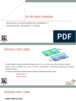 Projeto de lajes maciças: determinação de esforços