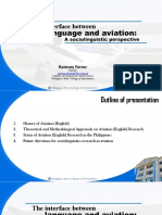 The Interface Between Language and Aviation - A Sociolinguistic Perspective