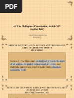 4.1 The Philippines Constitution, Article XIV (Section 1&2) : Christine P.Mendoza BEE-EGE 1-2