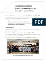 Summer Immersion Programme Report - Providence University PDF